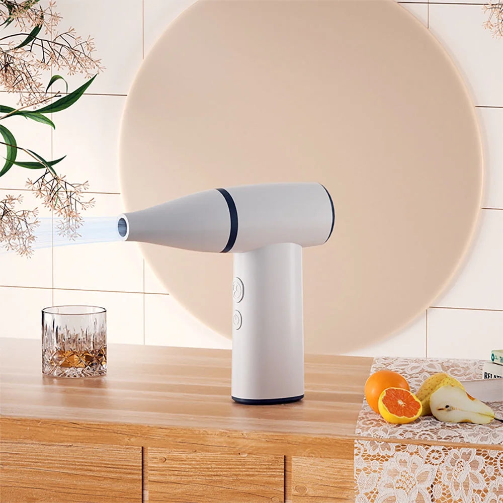 Compressed Air Duster, Replaces Air Cans, Turbo Blower ,Lightweight Hand-Held Leaf Turbo Blower ,100000 RPM Dust Cleaner Mini Blower for Computer Keyboard